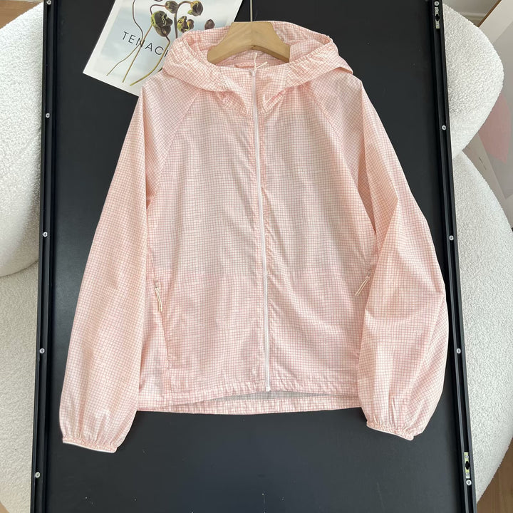 Damen winddichte Übergangsjacke mit verstellbarem Kapuzenkragen Drune