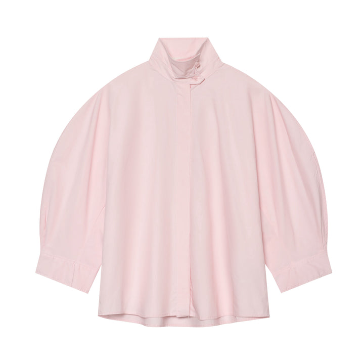 Damen nan Oversize Regenponcho mit Stehkragen und verdeckter Knopfleiste Drune