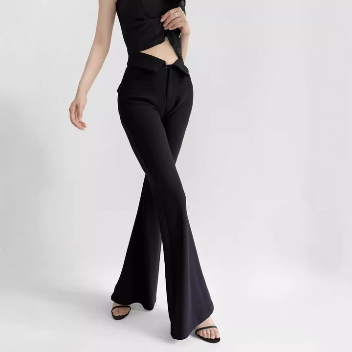 Damen elegante Flared-Hose Drune