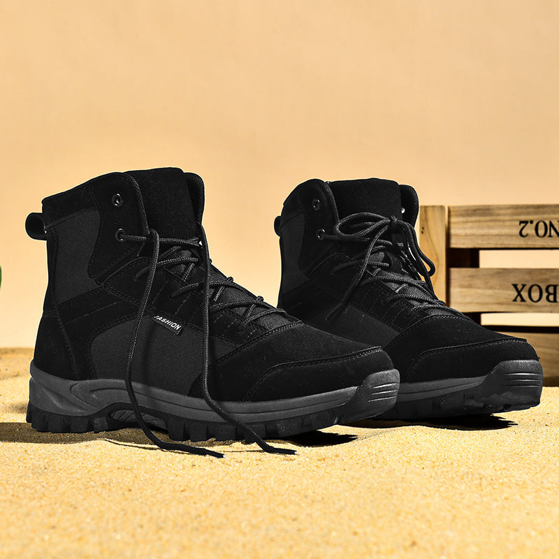 Damen Modische knöchelhohe Einsatz‑Stiefelette im Tactical‑Look mit griffiger Leichtprofilsohle Drune