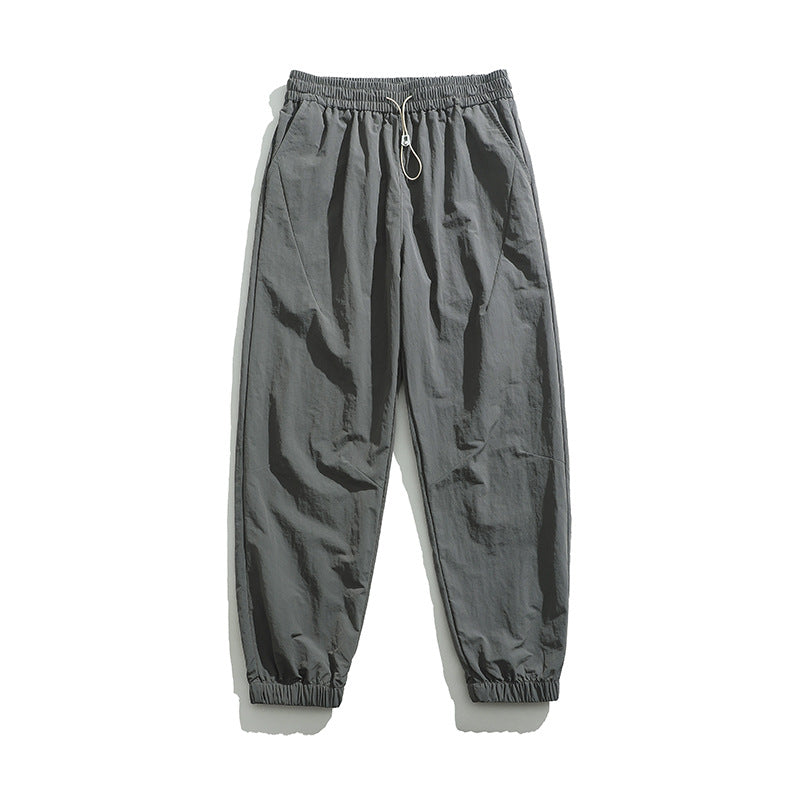 Herren Leichte Nylon-Jogginghose mit elastischem Bund, Kordelzug & gerippten Bündchen Drune