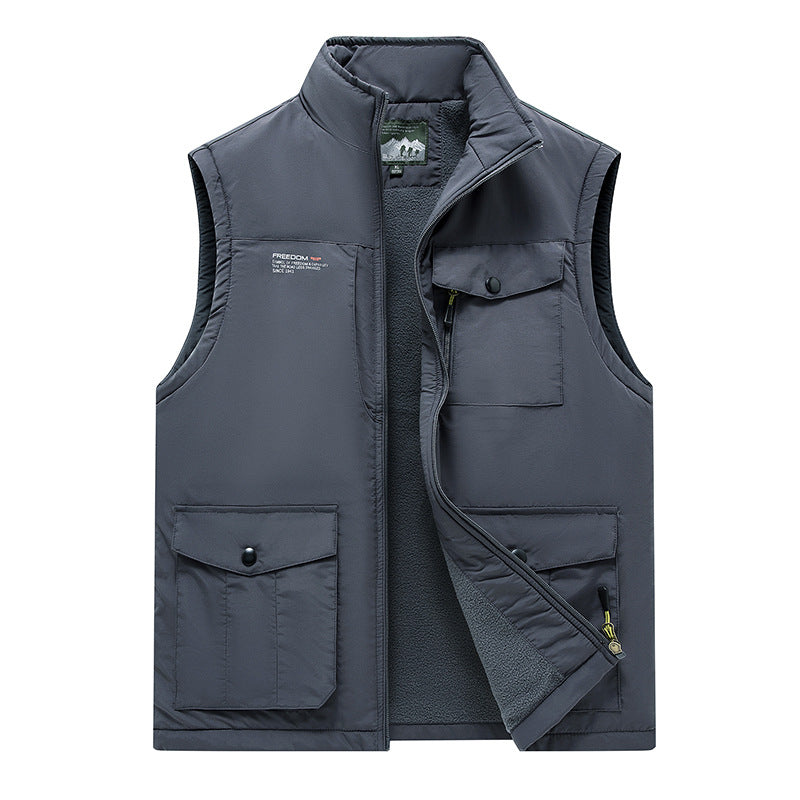 Herren Leichte Outdoor-Weste mit hochschließendem Kragen und praktischen Taschen Drune