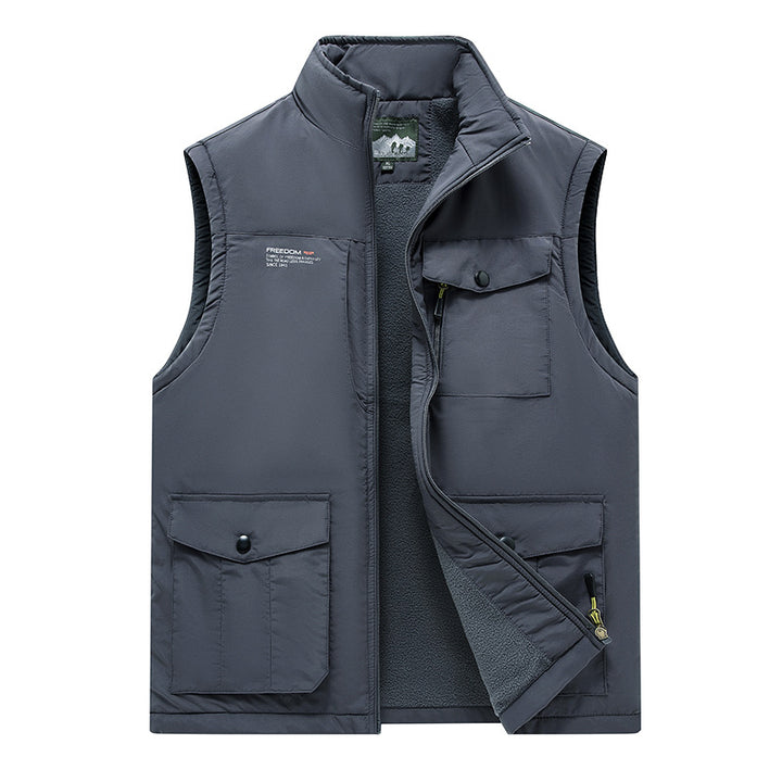 Herren Leichte Outdoor-Weste mit hochschließendem Kragen und praktischen Taschen Drune