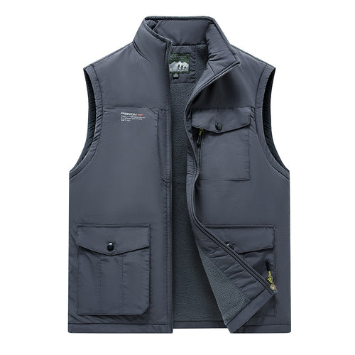 Herren Leichte Outdoor-Weste mit hochschließendem Kragen und praktischen Taschen Drune