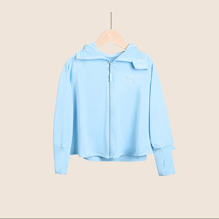 Damen leichte und atmungsaktive Sportjacke mit Kapuze Drune