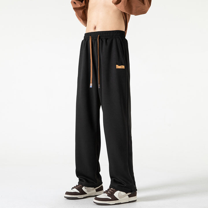 Herren Lounge-Jogginghose im Oversize-Straßenstil mit extra weitem Bein und Kordelzug Drune