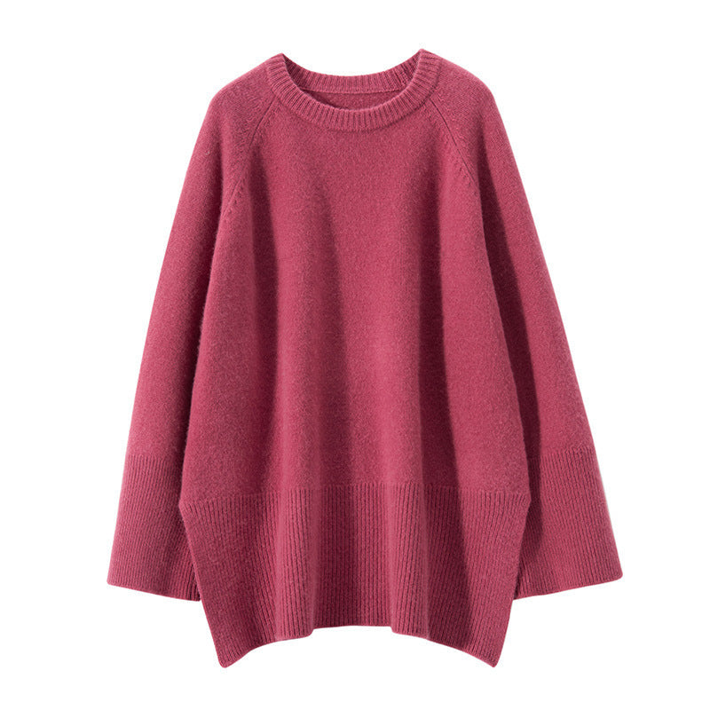 Damen Grobstrickpullover mit weit geschnittenem Design und voluminösen Ärmeln Drune