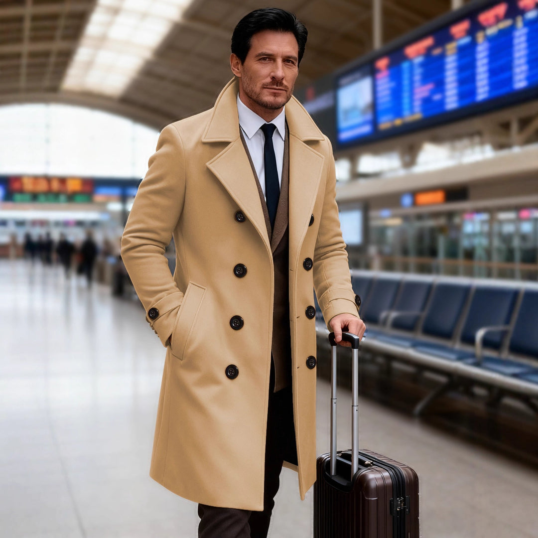 Herren eleganter Doppeltunnelmantel Drune