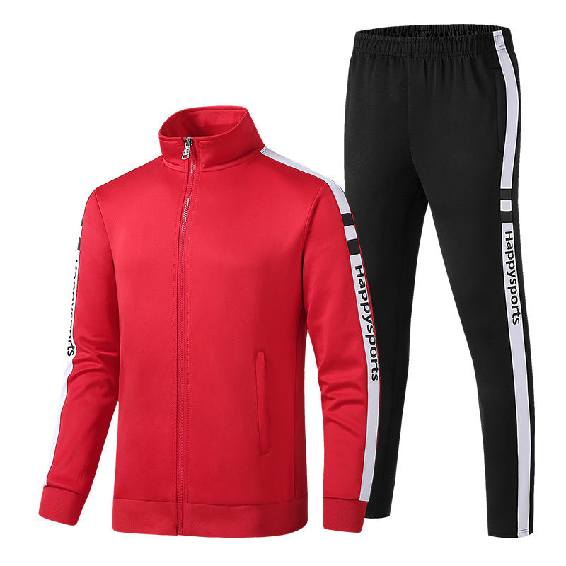 Damen Sportliches Trainingsset mit Zip-Jacke und Kontrast-Trackpants Drune