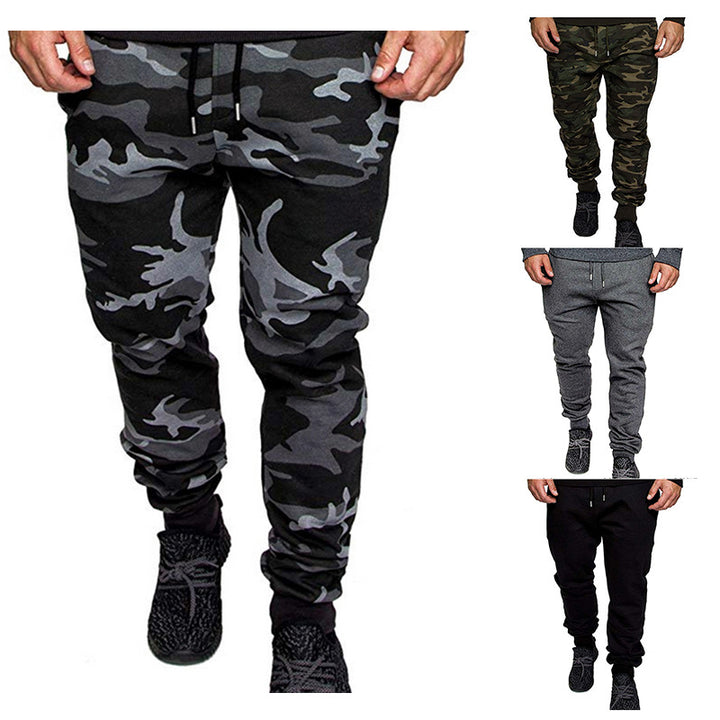 Herren Tapered Sweatpants aus Baumwollmix mit elastischem Bund, Tunnelzug und gerippten Bündchen Drune