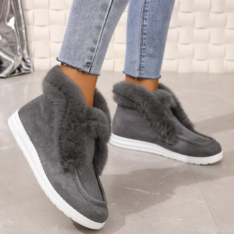 Damen Fleecegefütterte Freizeitschuhe mit bequemem Schnitt und rutschfester Sohle Drune
