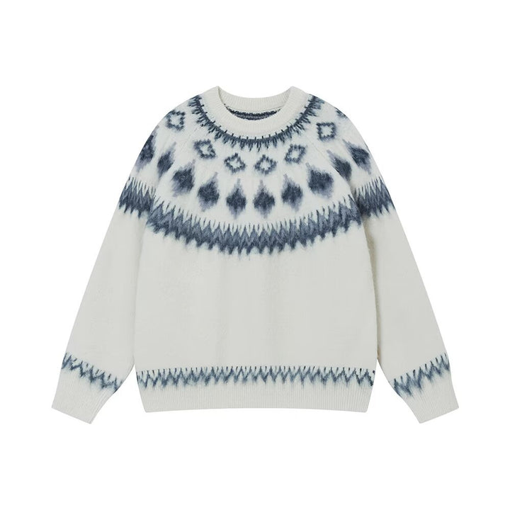 Damen Gemusterter Strickpullover