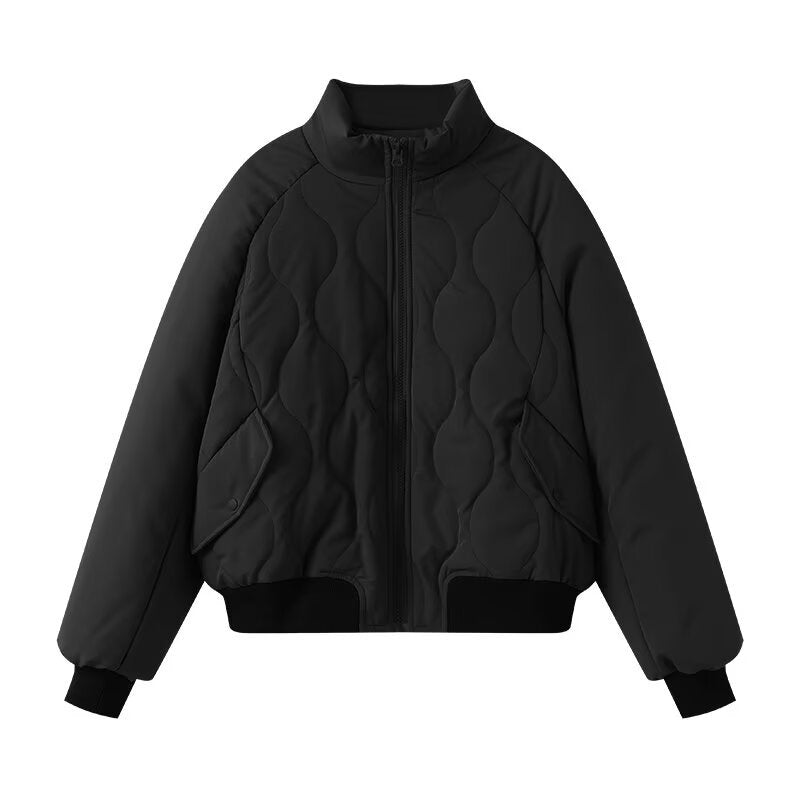 Damen modische Steppjacke mit hohem Kragen und voluminösem Design Drune