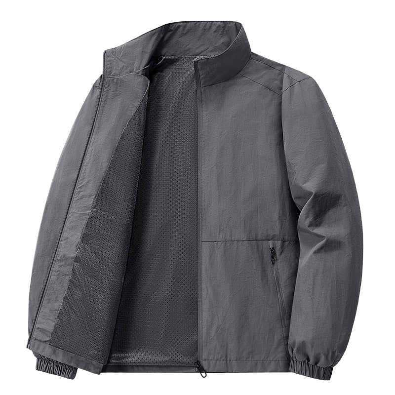 Herren Leichte Freizeitjacke mit schmalem Kragen Drune