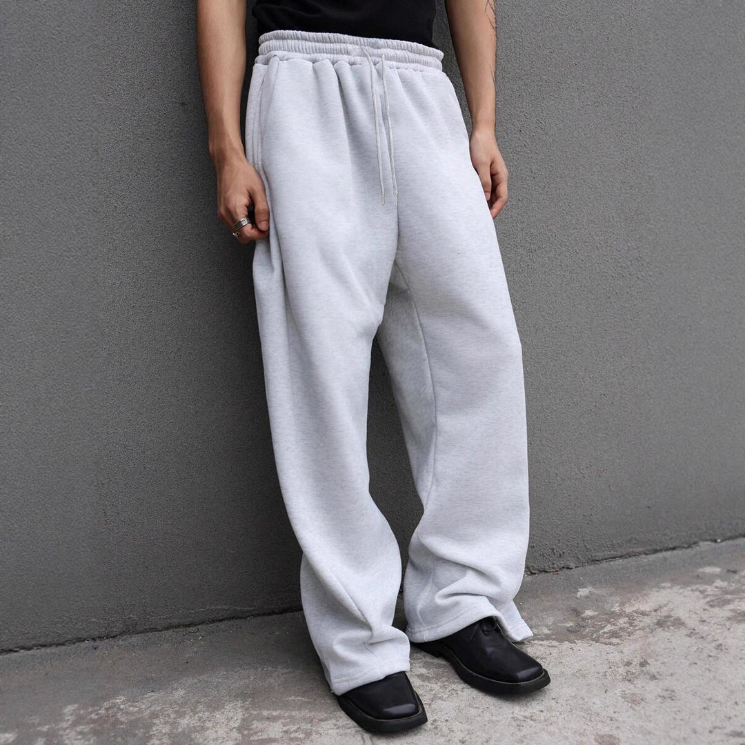 Herren Weite Oversize-Sweatpants mit Tunnelzugbund, Fleece-Innenfutter & Eingrifftaschen Drune