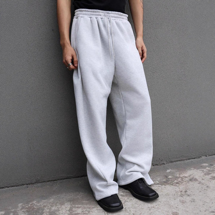 Herren Weite Oversize-Sweatpants mit Tunnelzugbund, Fleece-Innenfutter & Eingrifftaschen Drune