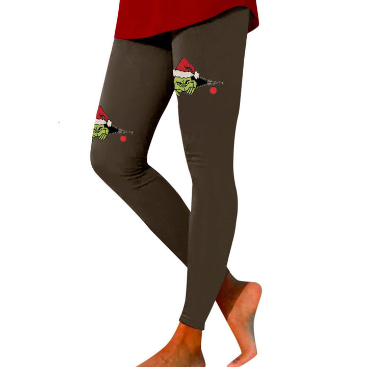Damen Gemusterte Weihnachtsleggings Drune