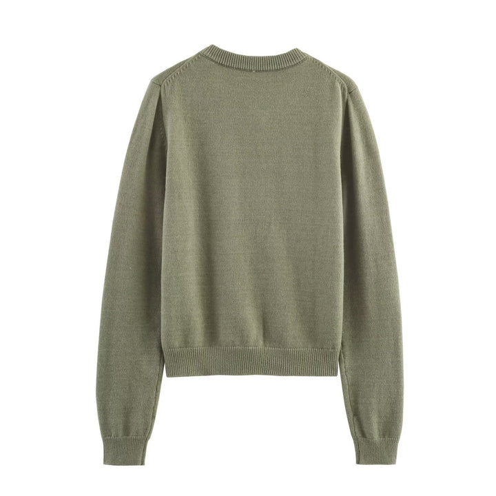 Damen elegante Strickjacke mit Knöpfen Drune