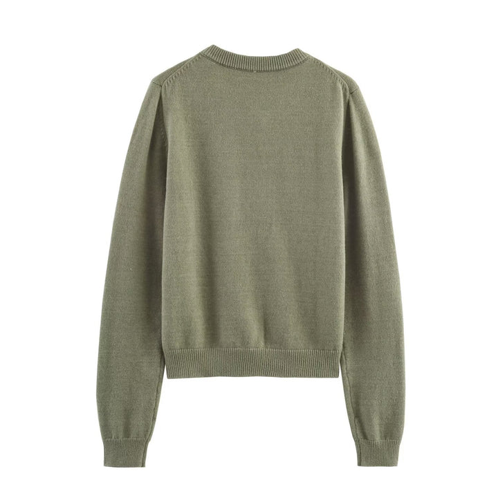 Damen elegante Strickjacke mit Knöpfen Drune