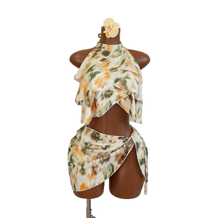 Damen Wickeltop mit asymmetrischem Schnitt Drune