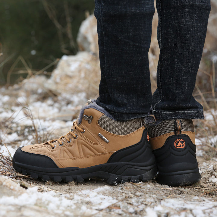 Herren wasserdichte Winter-Trekkingschuhe mit gefüttertem Innenfutter, verstärkter Zehenkappe und griffiger Profilsohle Drune