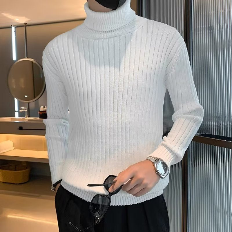 Herren Hochwertiger Strickpullover mit Stehkragen Drune