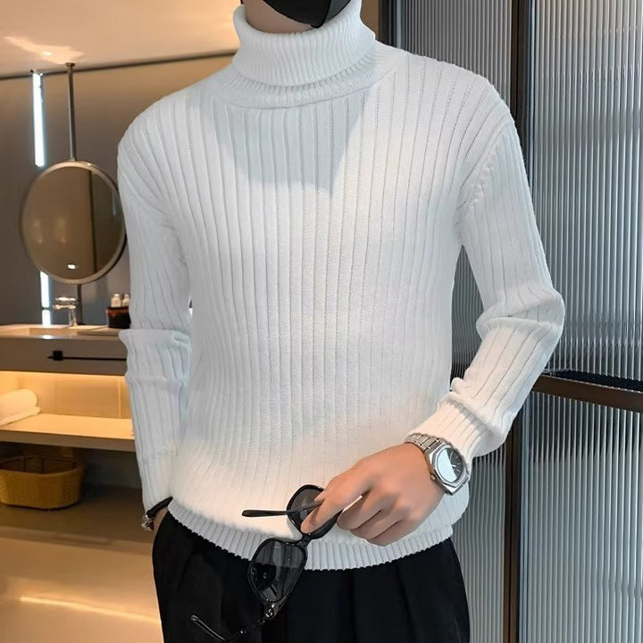Herren Hochwertiger Strickpullover mit Stehkragen Drune