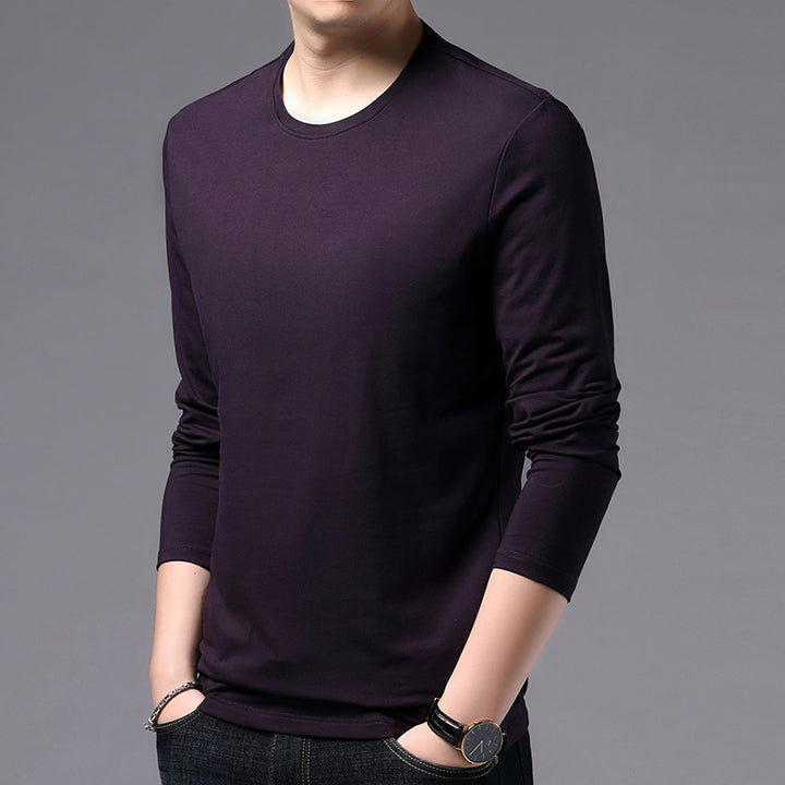 Herren Langarmshirt aus weich fallendem Material mit Rundhalsausschnitt Drune