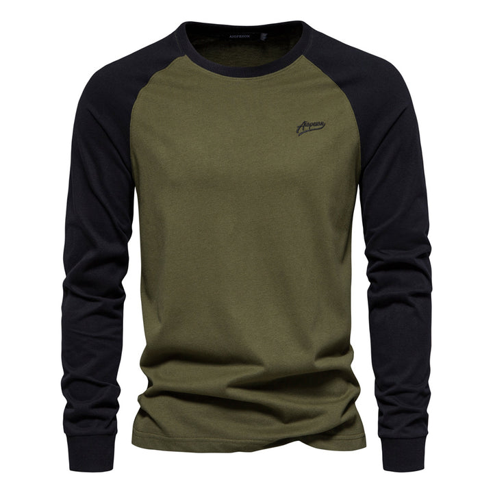 Herren Langarmshirt mit modernem Kontrastdesign und bequemer Passform Drune