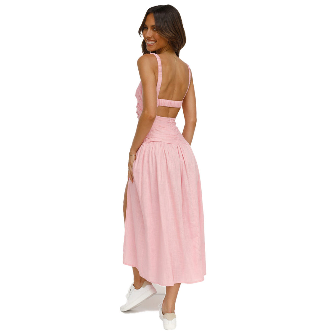 Damen Nachthemd mit innovativem Cut-Out-Design und fließendem Rock Drune