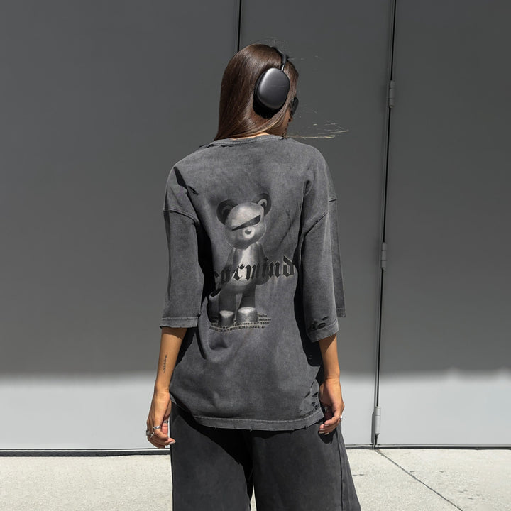 Damen Oversized T-Shirt mit kreativen Grafiken und lässigem Schnitt Drune