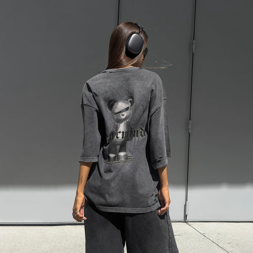 Damen Oversized T-Shirt mit kreativen Grafiken und lässigem Schnitt Drune