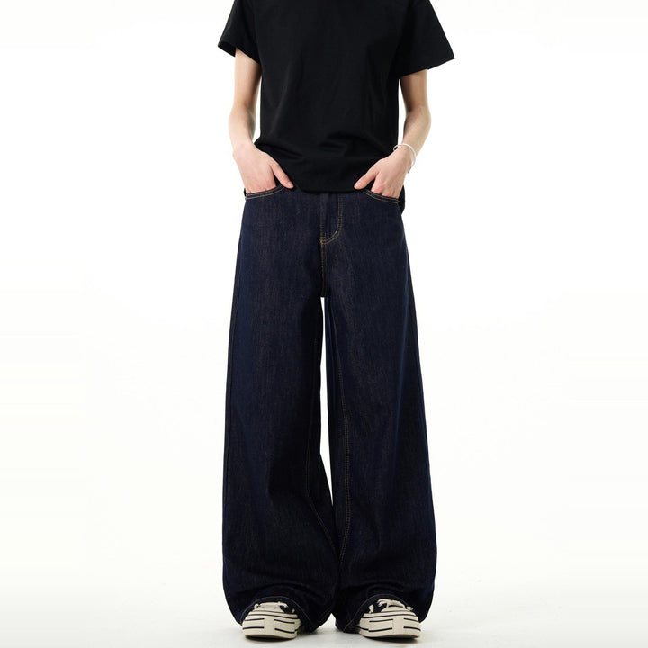 Damen Weit geschnittene Denim-Hose Drune