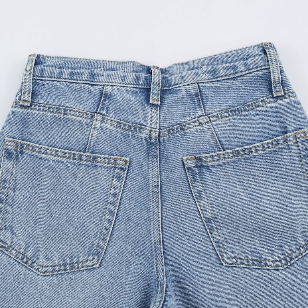Damen Hochtaillierte Relaxed-Jeans mit zulaufender Beinform Drune
