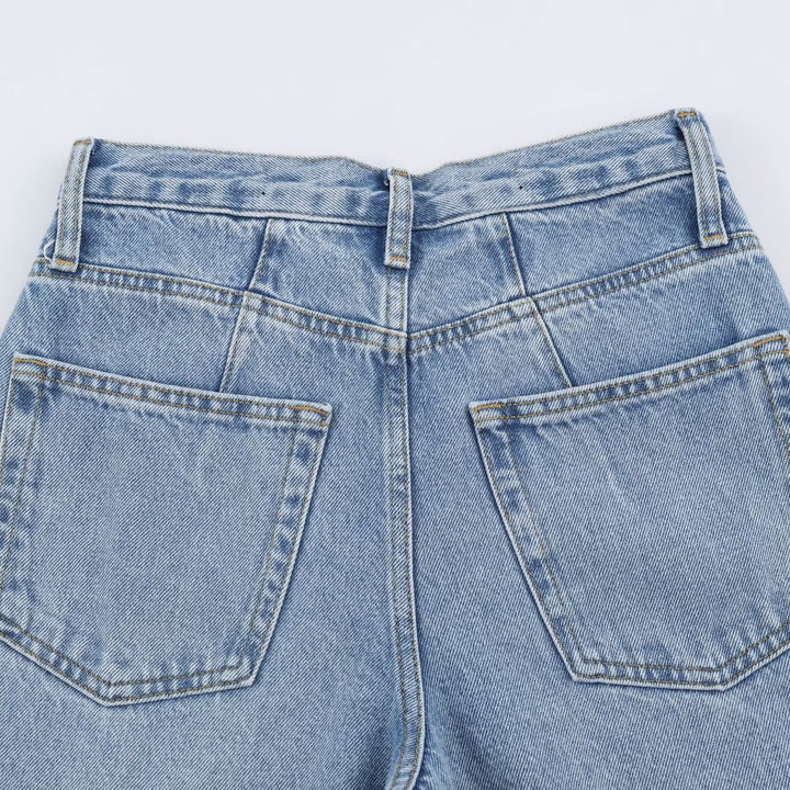 Damen Hochtaillierte Relaxed-Jeans mit zulaufender Beinform Drune