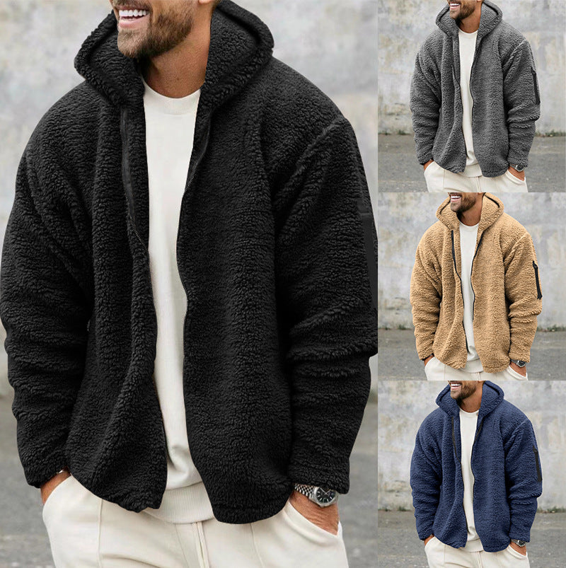 Herren Bequeme Fleecejacke mit hohem Kragen und praktischen Taschen Drune