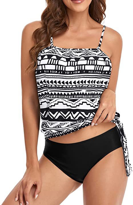 Drune | Blouson Tankini Badeanzüge Für Frauen Bauch Kontrolle Schwimmanzüge