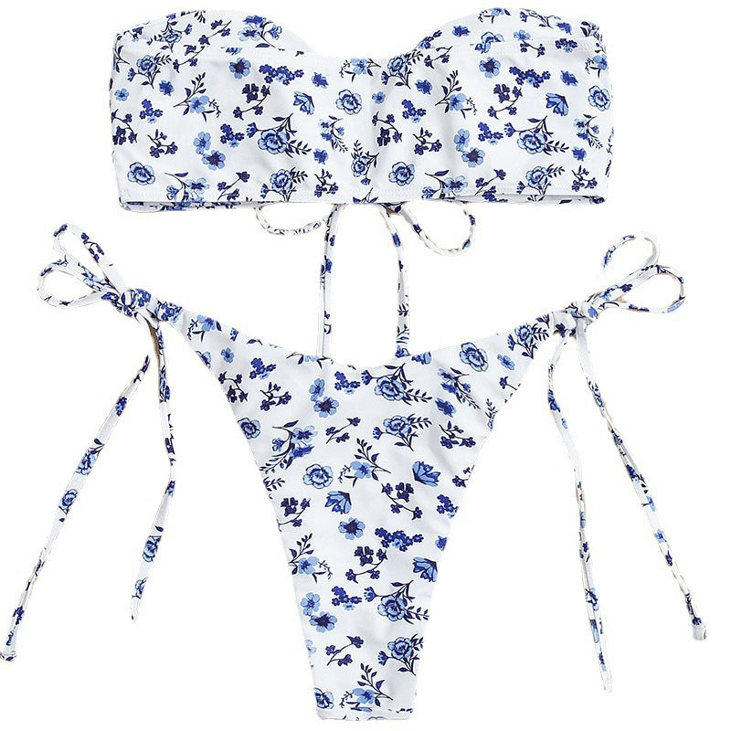 Damen Bandeau-Bikini mit raffiniertem Schleifen-Design Drune