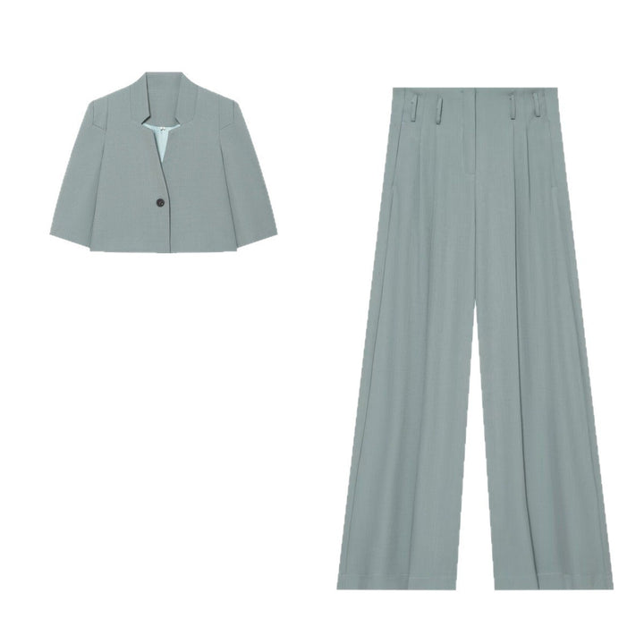 Damen Weite Highwaist-Hose mit Bundfalten, Bügelfalte und Gürtelschlaufen Drune