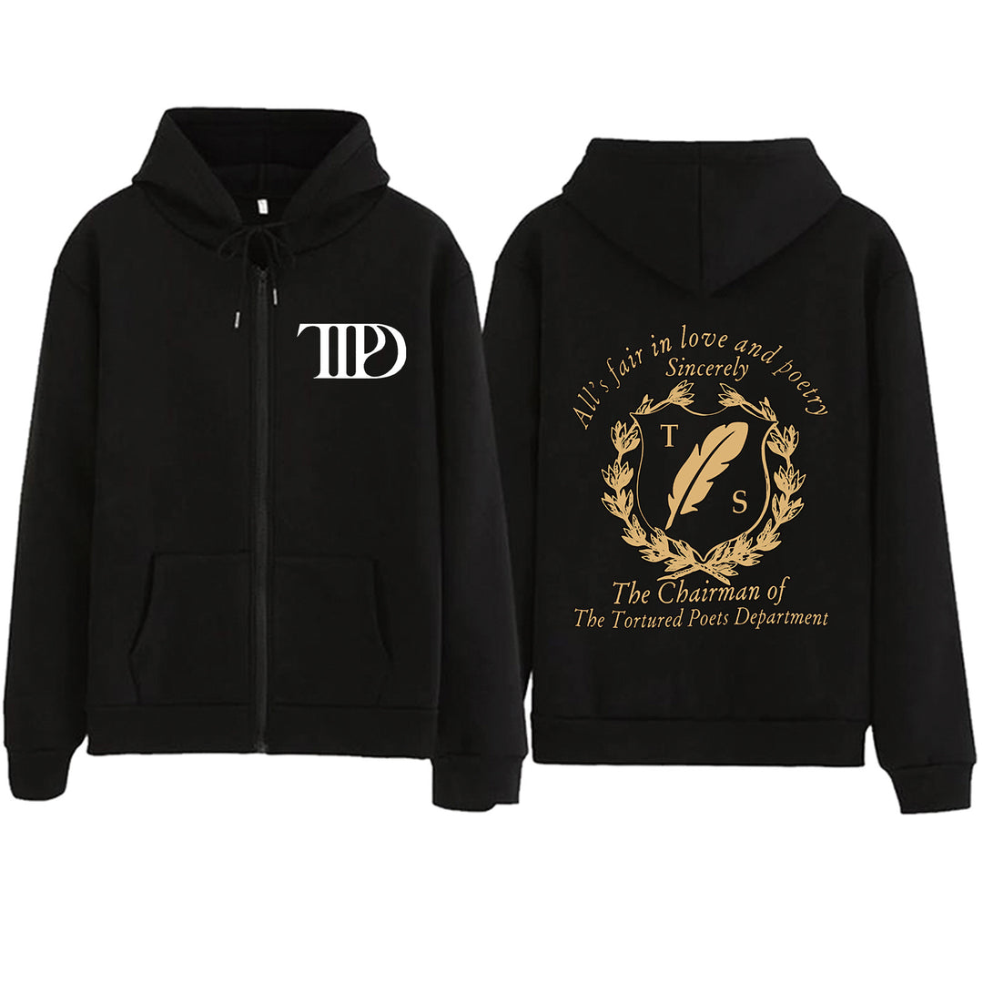Damen Fleece Kapuzenjacke mit einzigartigem Motiv und bequemer Passform Drune