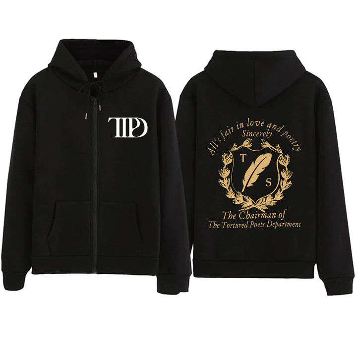 Damen Fleece Kapuzenjacke mit einzigartigem Motiv und bequemer Passform Drune