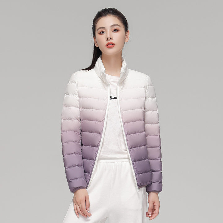 Damen ultraleichte Kapuzen-Steppjacke mit kompaktem Packmaß und windabweisender Hülle Drune