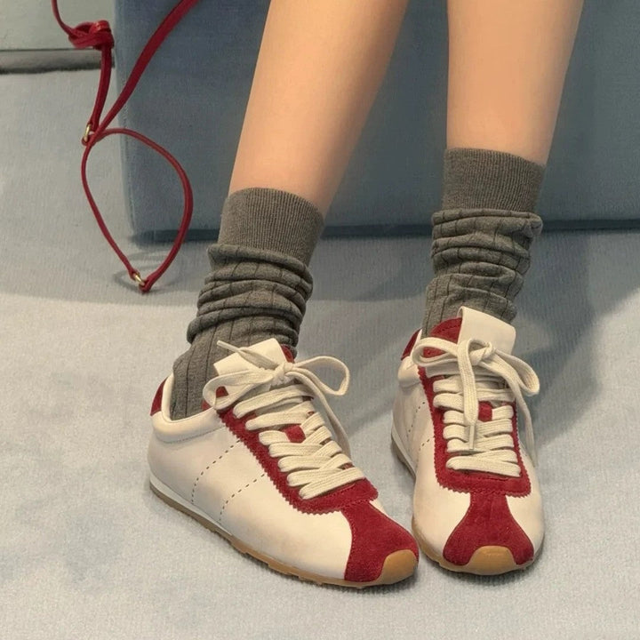 Damen Sneakers im eleganten Retro-Design mit atmungsaktiver Oberflächenstruktur Drune