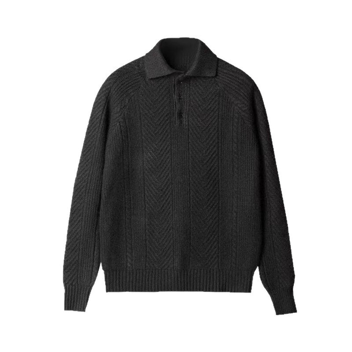 Herren Modischer Strickpullover mit Steppmuster Drune