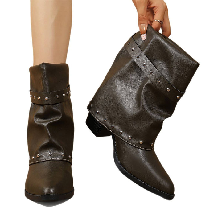 Damen Modische und schicke Stiefeletten Drune