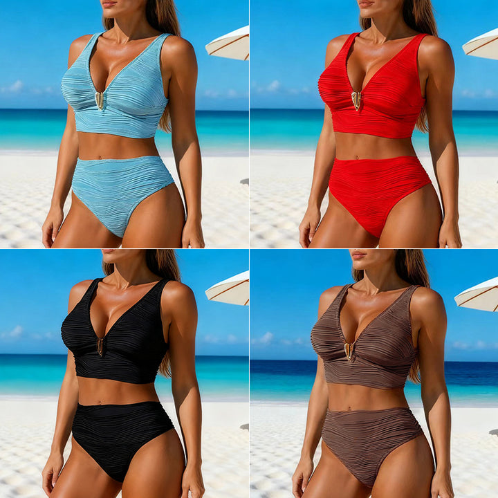 Damen Bikinioverall mit vertiefter V-Ausschnitt Drune