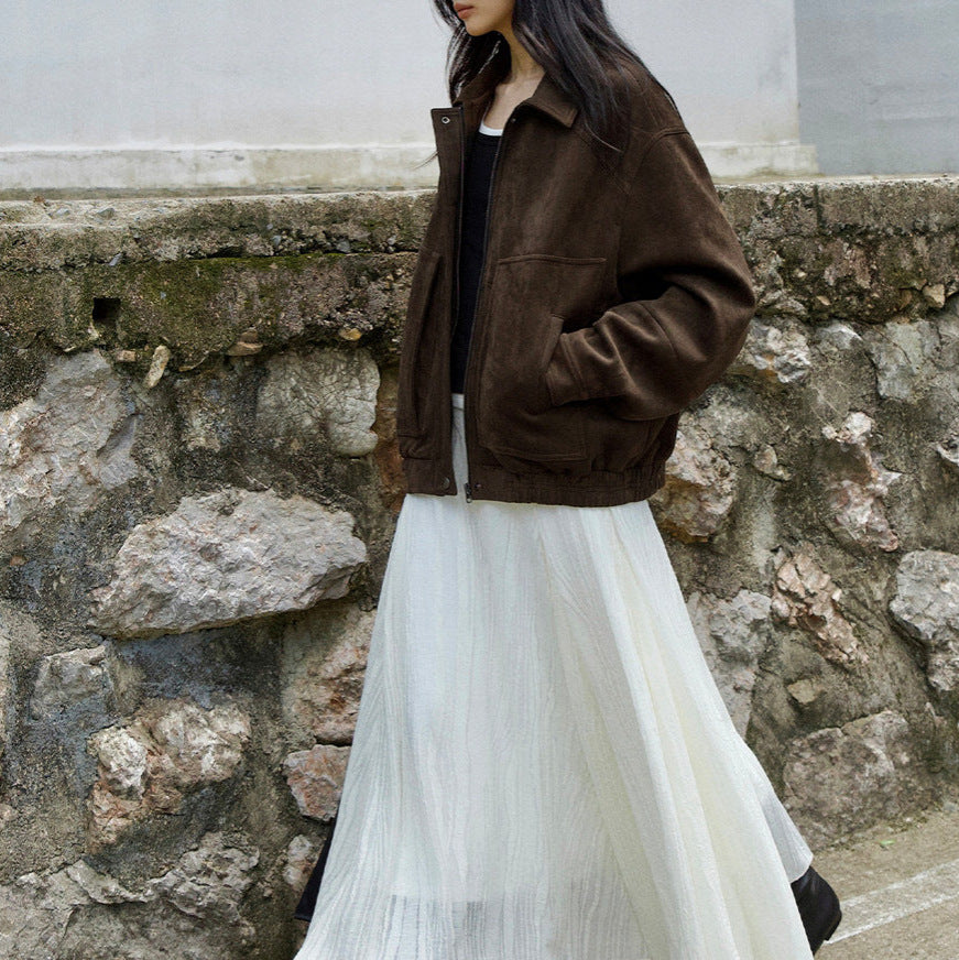 Damen Modische Oversized-Jacke Drune
