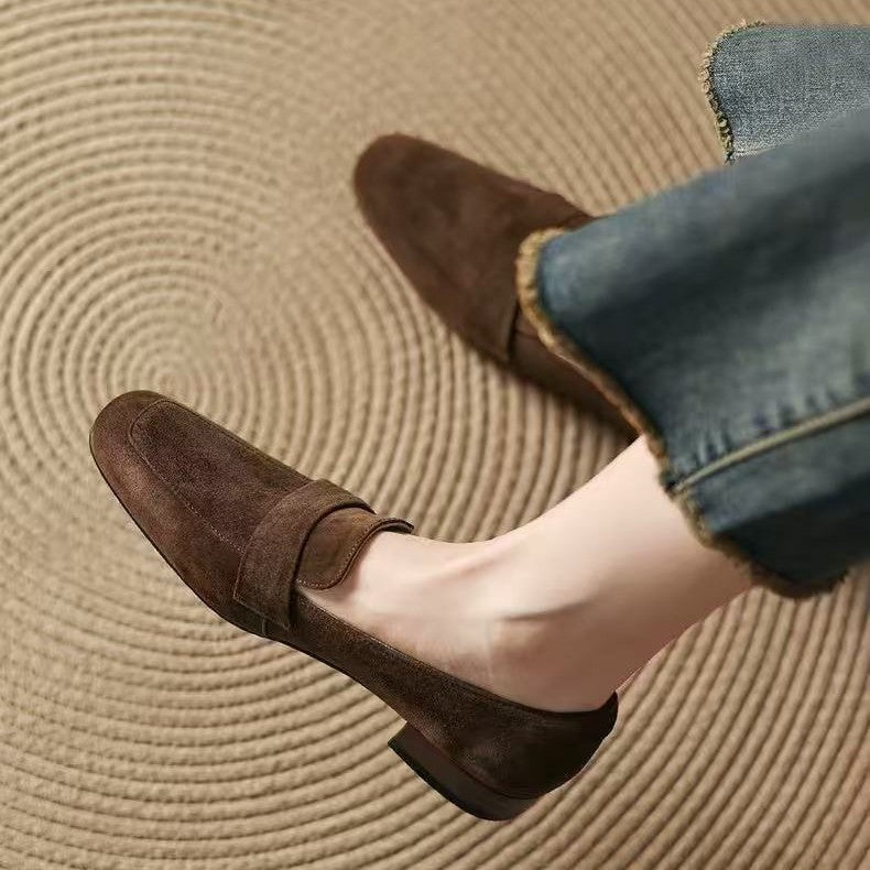 Damen Elegante Mokassins aus Veloursleder Drune