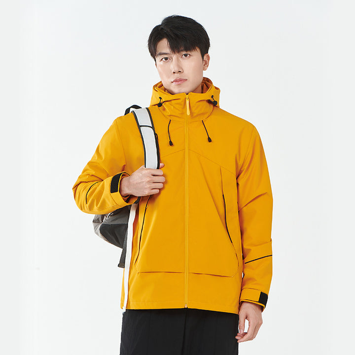 Damen Leichte wind- und wasserabweisende Softshell-Trekkingjacke mit verstellbarer Kapuze Drune