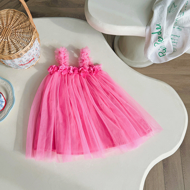 Mädchen Tüll Partykleid mit floralen Akzenten Drune